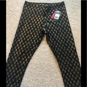Zumba hip hop metallic Capri leggings